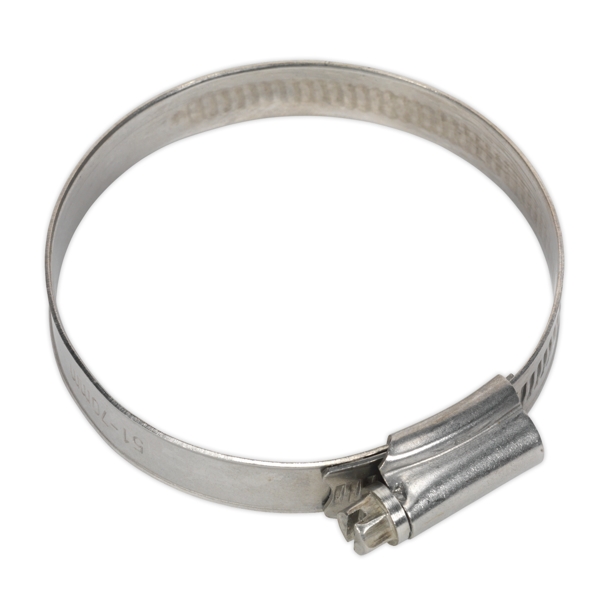 Stainless Steel Hose Clip 51-70mm - Pack of 10