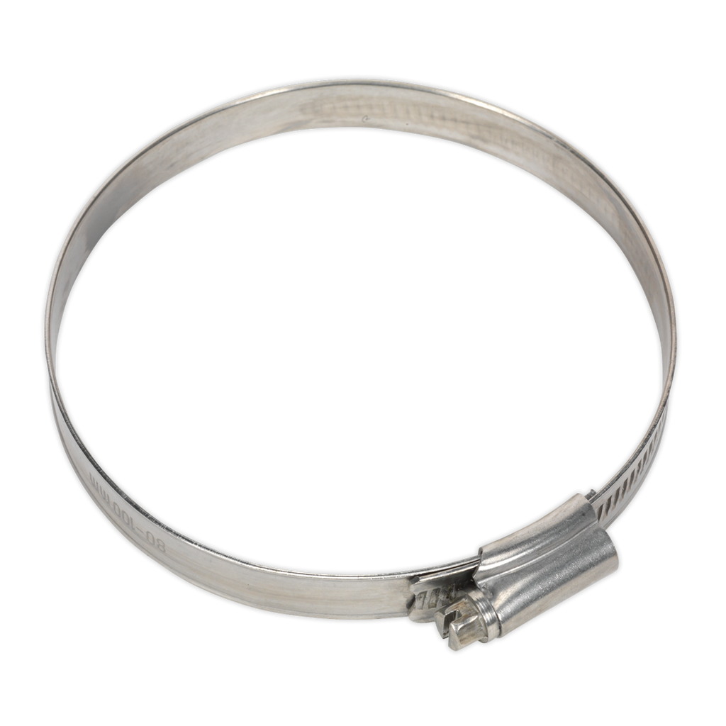 Stainless Steel Hose Clip 80-100mm - Pack of 5