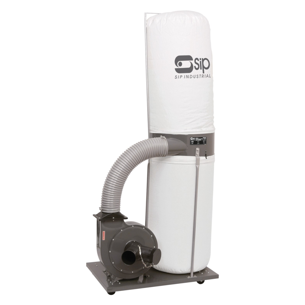 SIP 01954 Single Bag Cartridge Dust and Chip Collector Extractor 153 Litre 2hp 1500W 230V