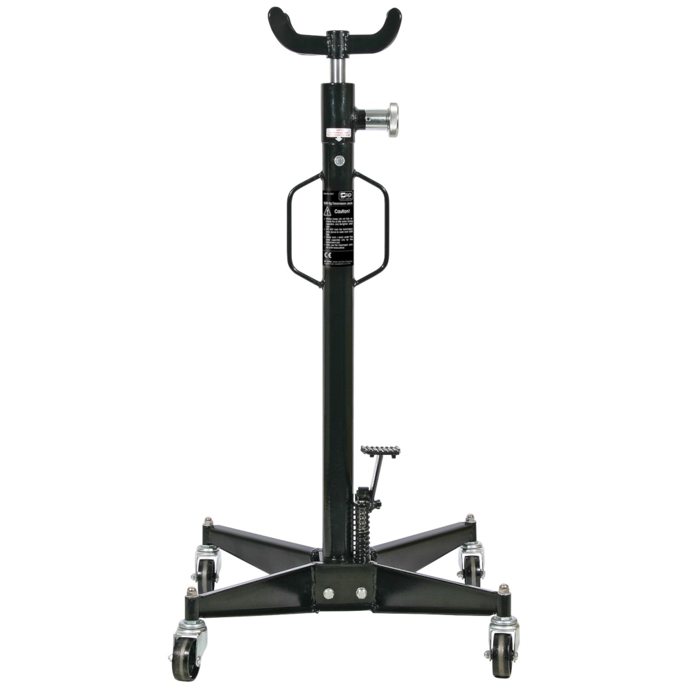 SIP 03871 Vertical Transmission Jack Gearbox Support Lift, 500kg Capacity, Black