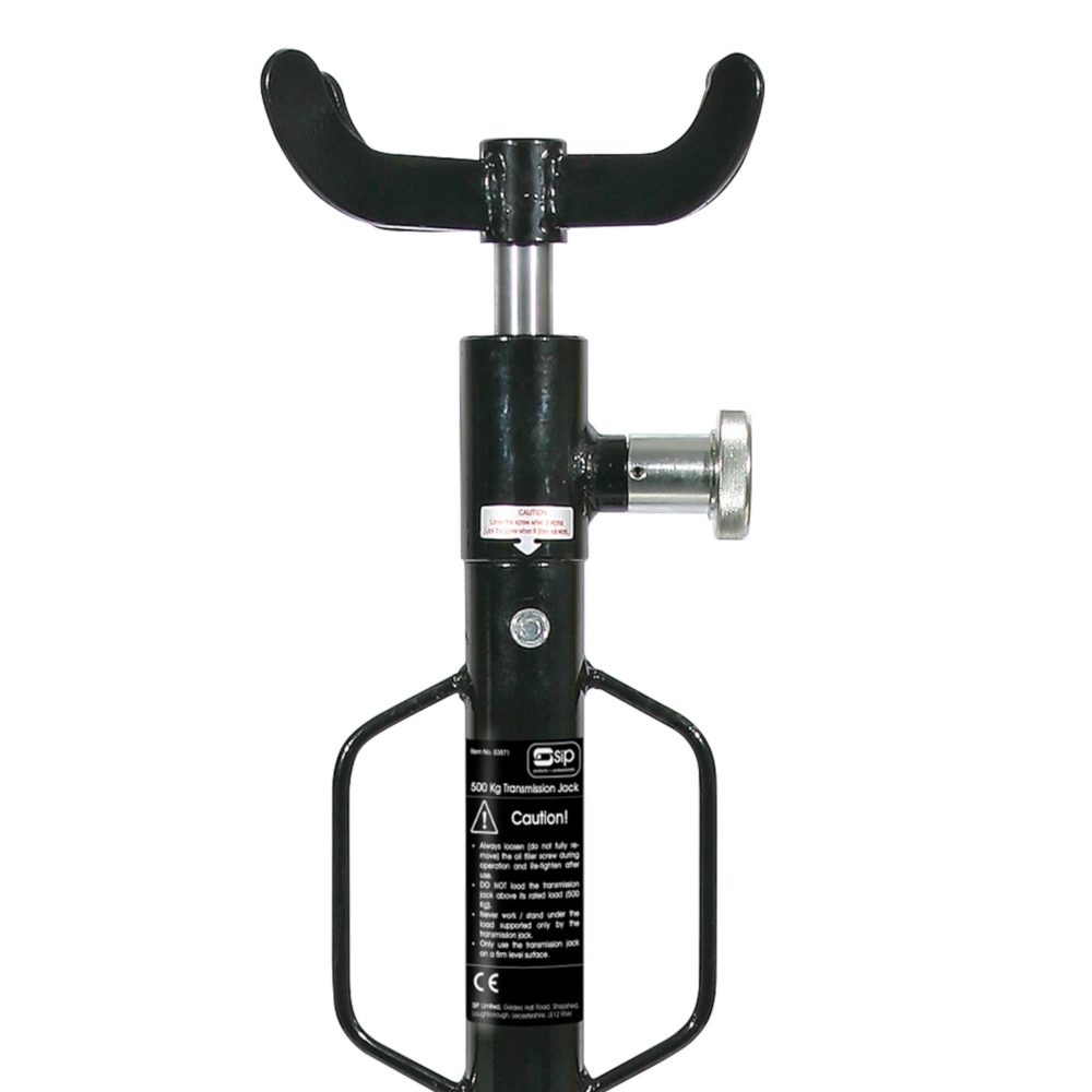 SIP 03871 Vertical Transmission Jack Gearbox Support Lift, 500kg Capacity, Black
