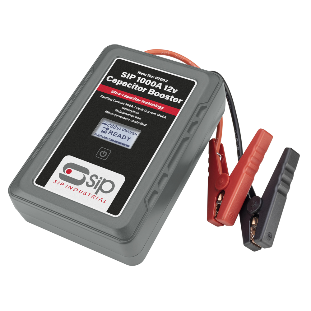 SIP 07003 Batteryless Emergency Vehicle Battery Jump Starter Charger 1000 Peak Amps 12V