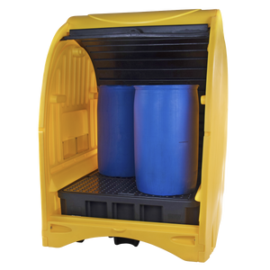 4 Drum Barrel Bund with Hardcover 485L Capacity