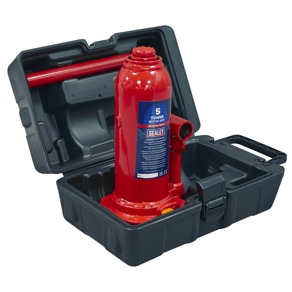 Hydraulic Bottle Jack with Storage Case, 5 Tonne (SJ5BMC)
