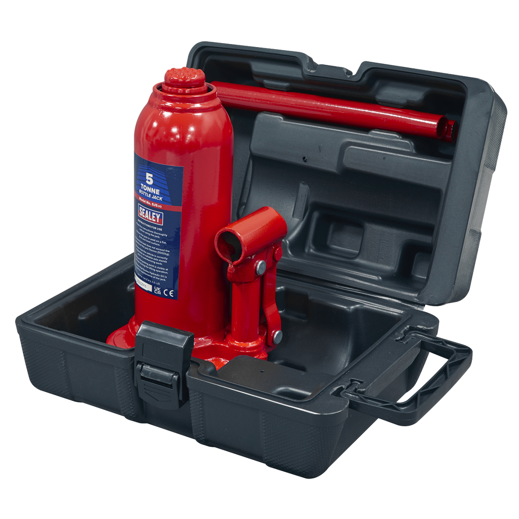 Hydraulic Bottle Jack with Storage Case, 5 Tonne (SJ5BMC)