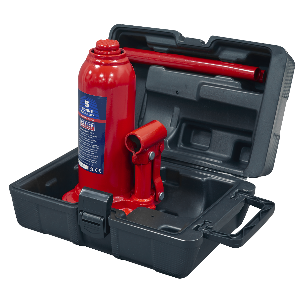 Hydraulic Bottle Jack with Storage Case, 5 Tonne (SJ5BMC)