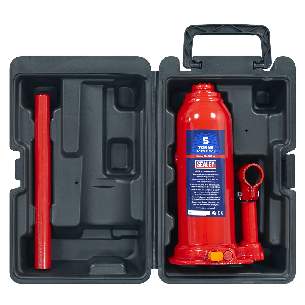 Hydraulic Bottle Jack with Storage Case, 5 Tonne (SJ5BMC)