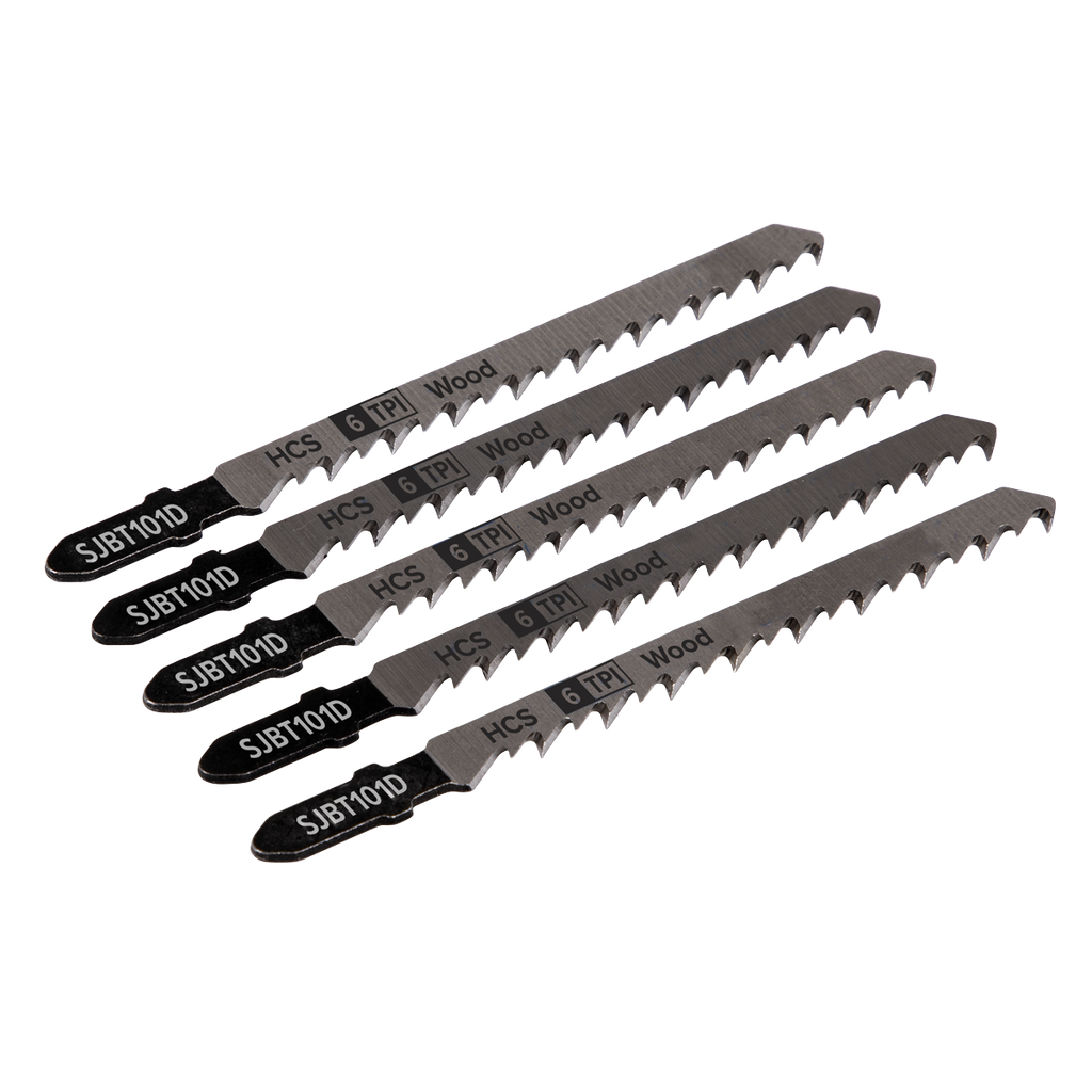 Jigsaw Blade for Hard Wood 100mm 6tpi - Pack of 5