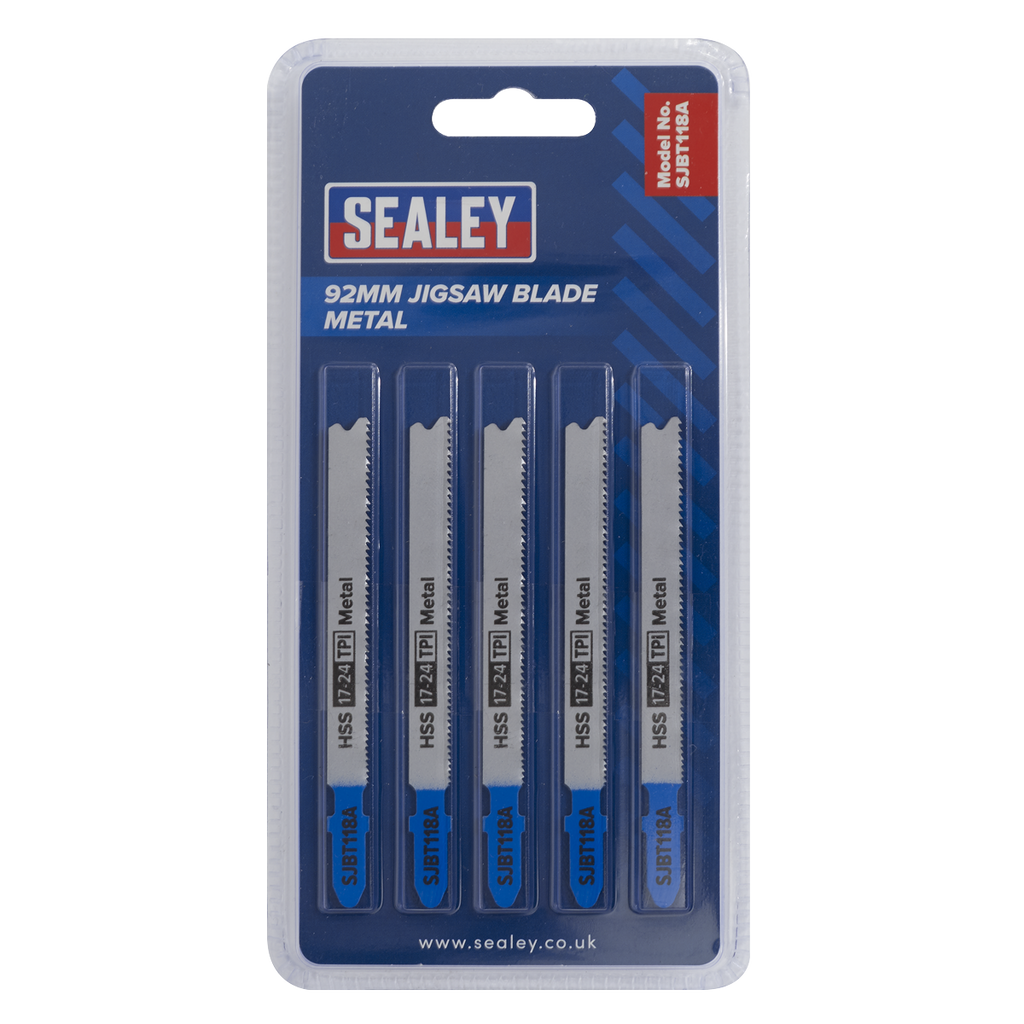 Jigsaw Blade for Metal 92mm 17-24tpi - Pack of 5