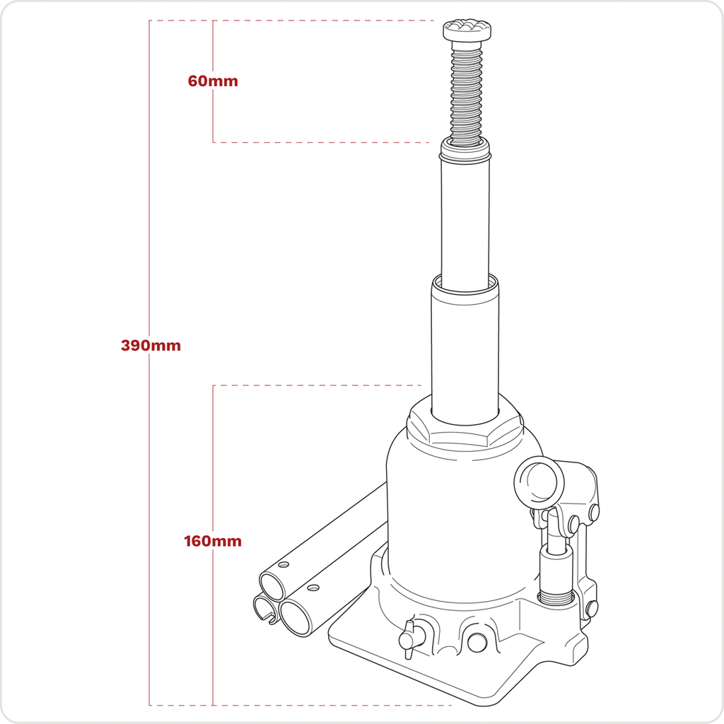 Telescopic Bottle Jack, 4 Tonne (SJT4)