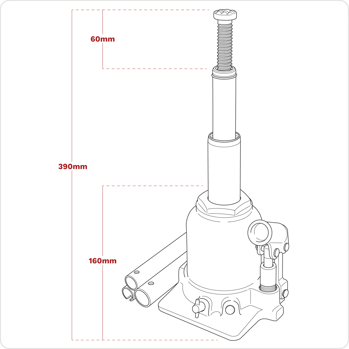 Telescopic Bottle Jack, 4 Tonne (SJT4)