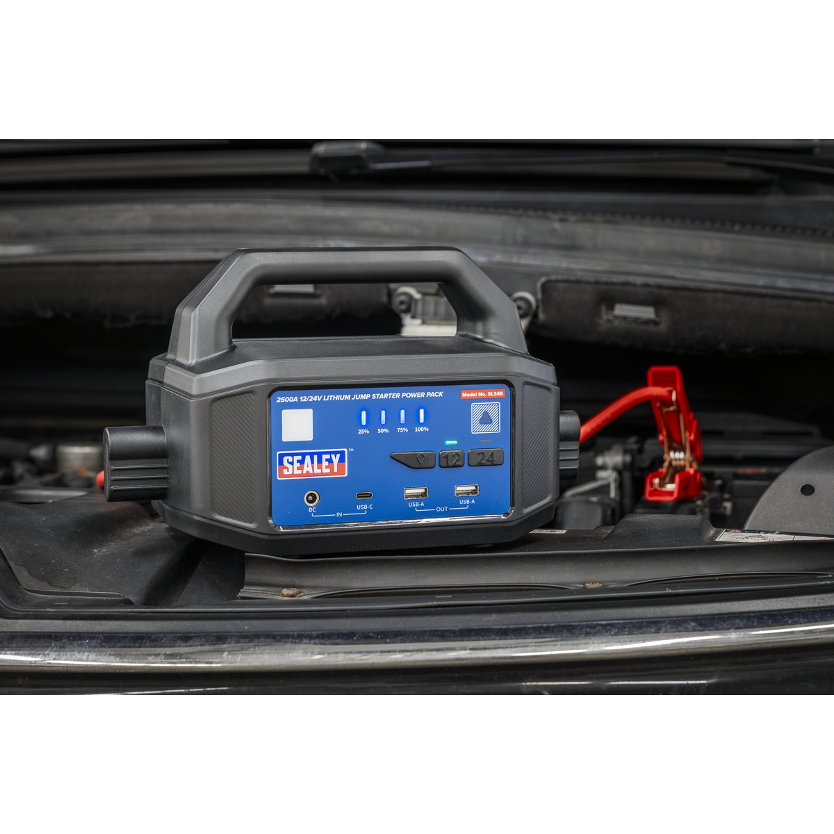 2500A 12/24V Lithium Jump Starter Power Pack