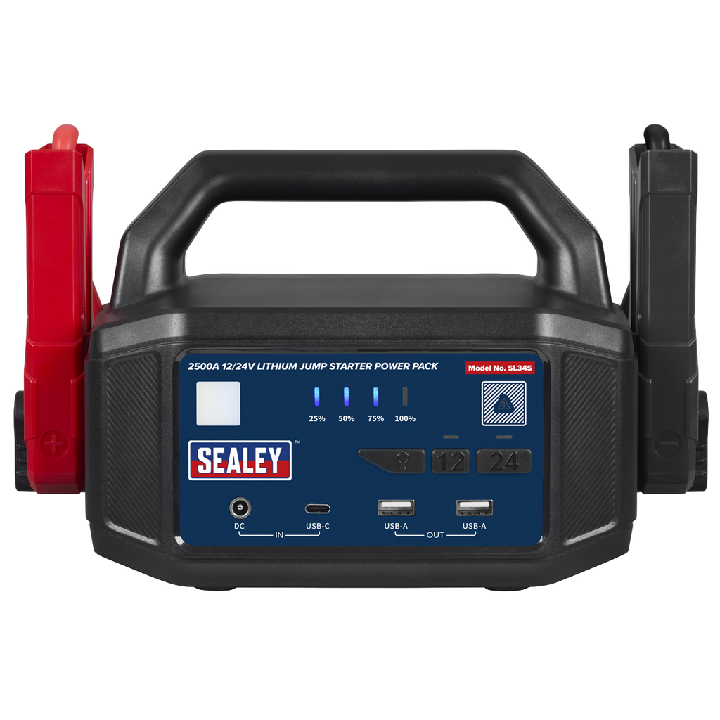 2500A 12/24V Lithium Jump Starter Power Pack