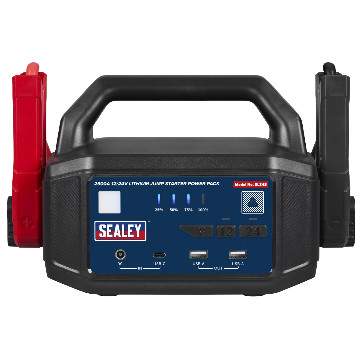 2500A 12/24V Lithium Jump Starter Power Pack