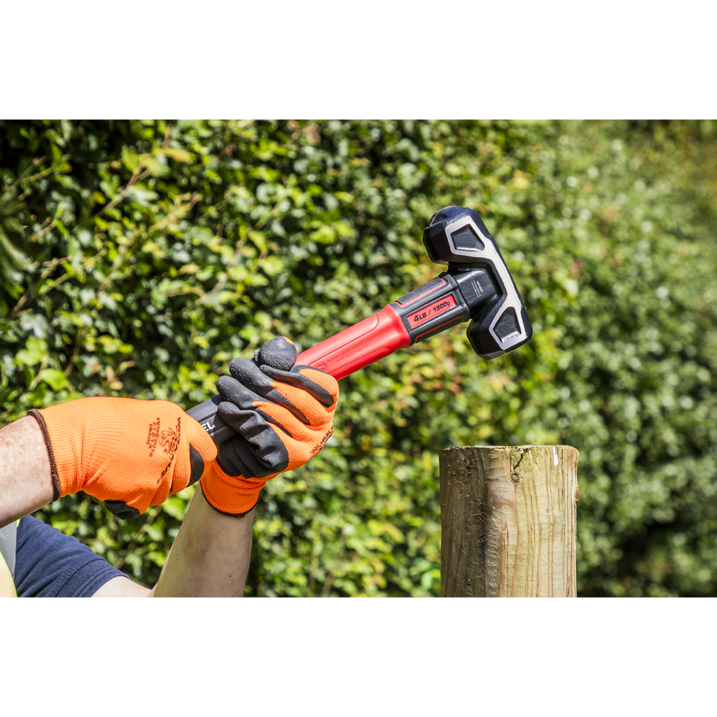 Premier Short Handle Sledge Hammer with Fibreglass Shaft 4lb