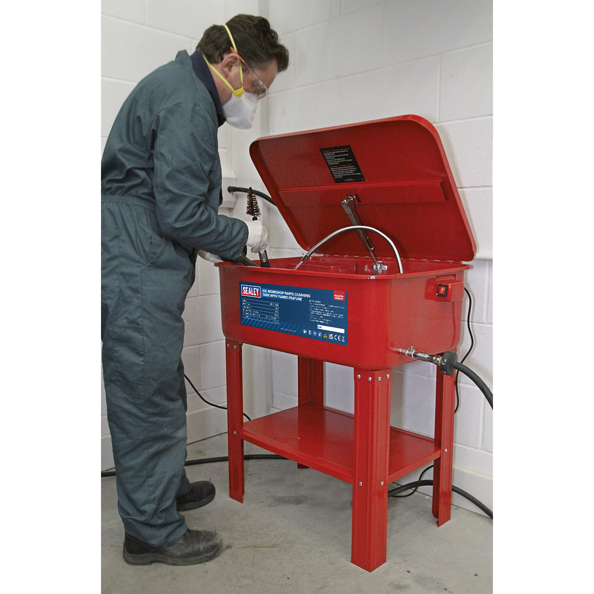 Workshop Parts Washer with Turbo Feature 50L
