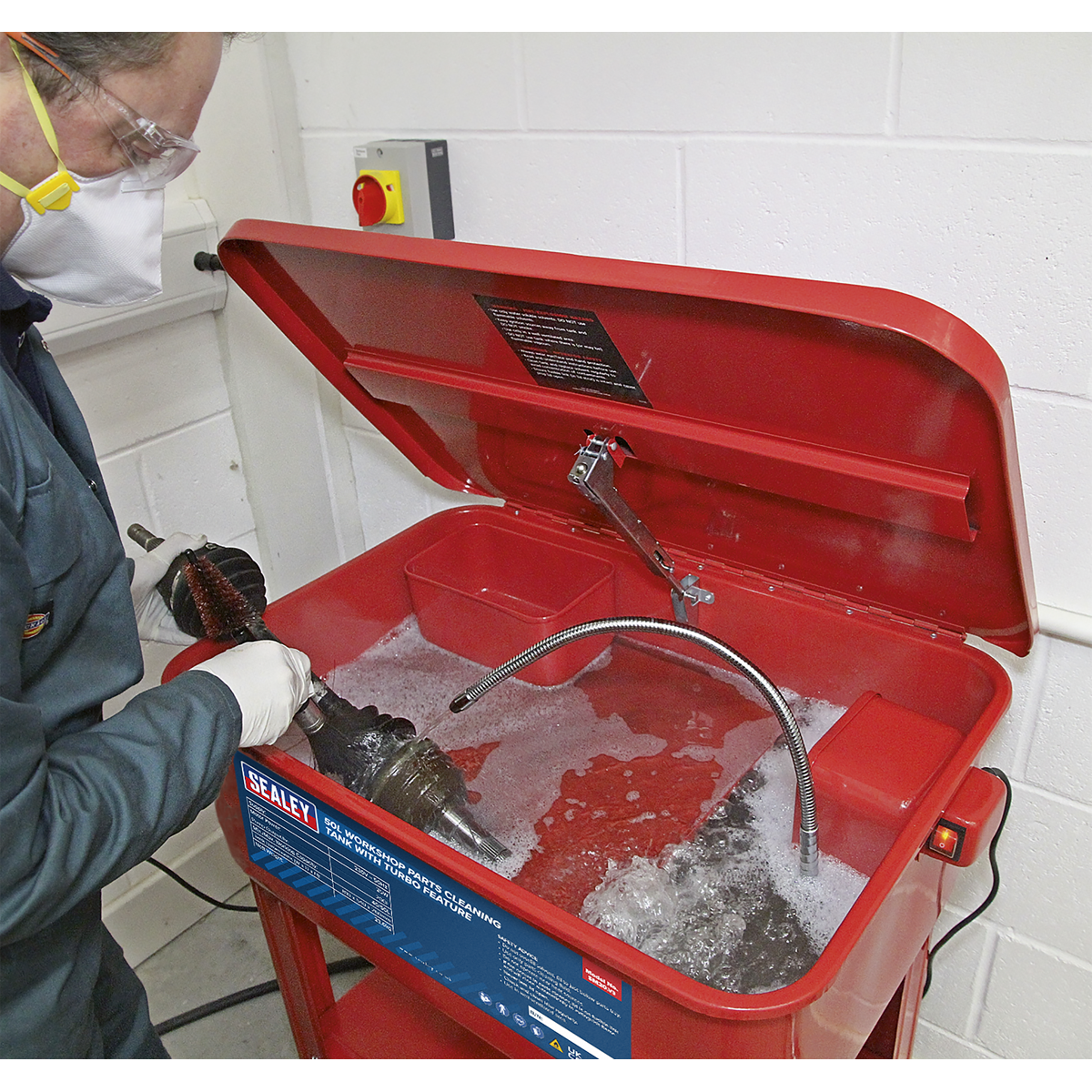Workshop Parts Washer with Turbo Feature 50L