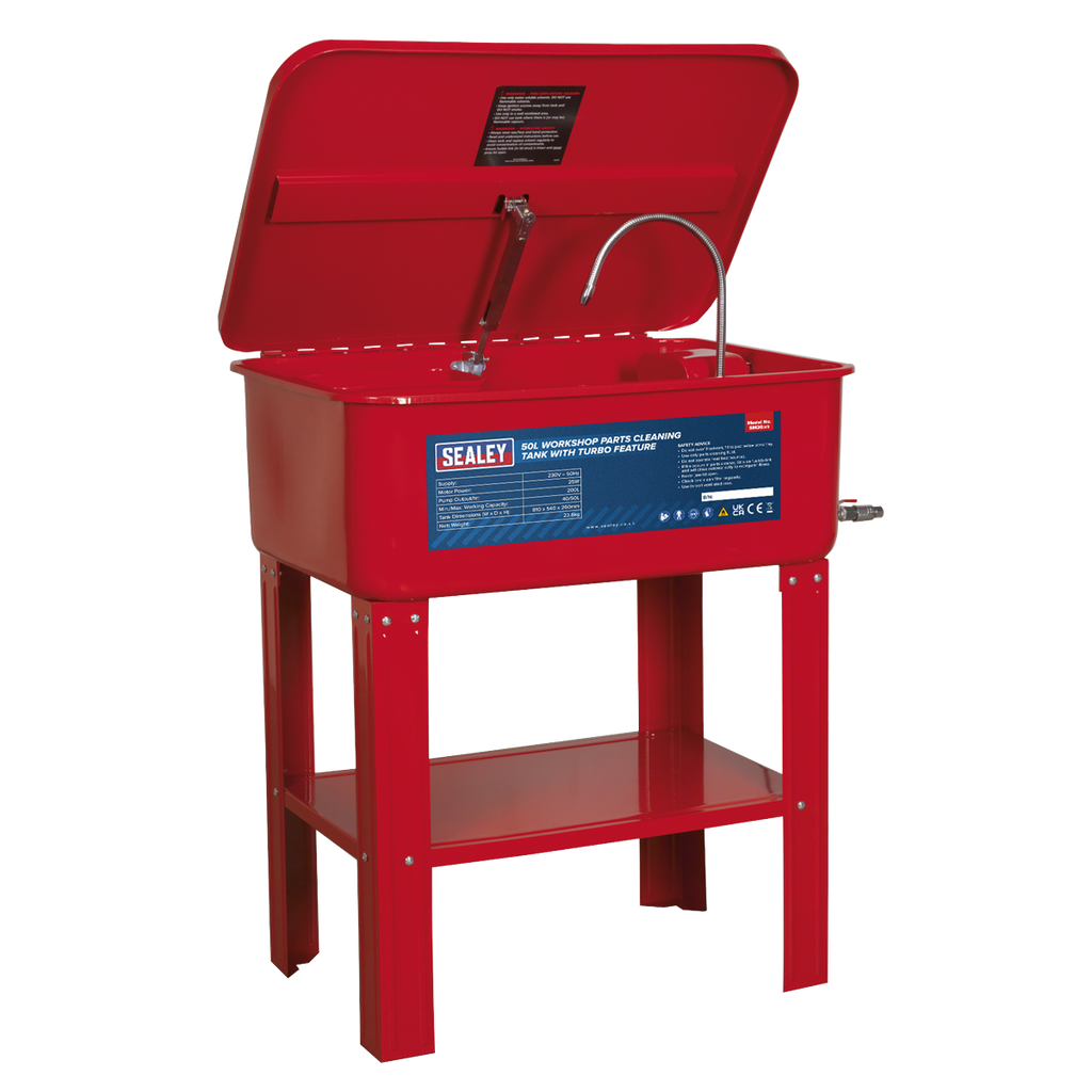 Workshop Parts Washer with Turbo Feature 50L