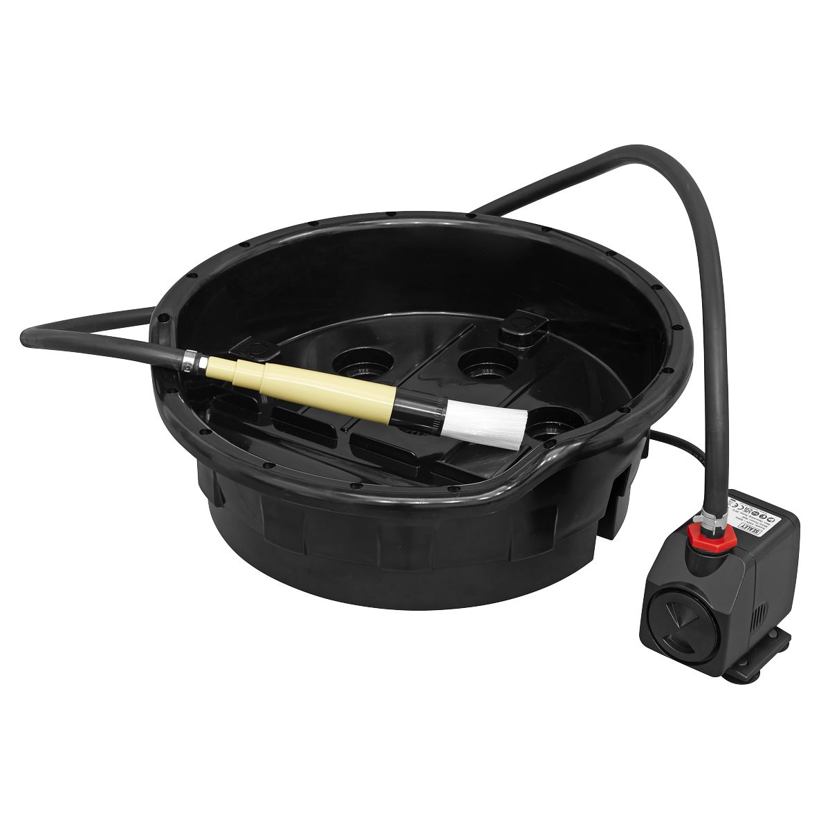 Portable Parts Washer Bucket with Brush 14L