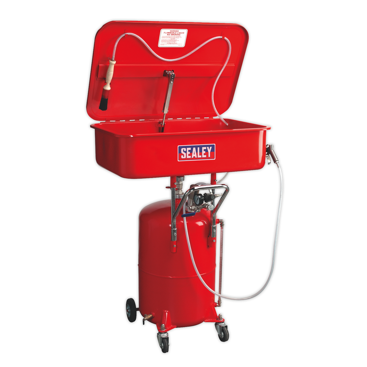 Air Operated Mobile Parts Washer 50L with 65L Reservoir