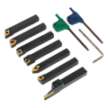 Indexable Lathe Turning Tool Set 8mm 7pc