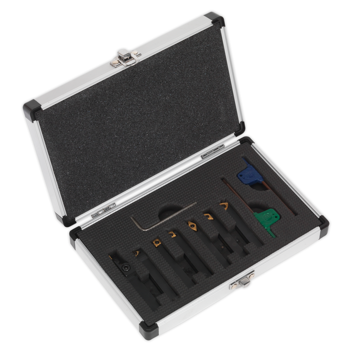 Indexable Lathe Turning Tool Set 8mm 7pc