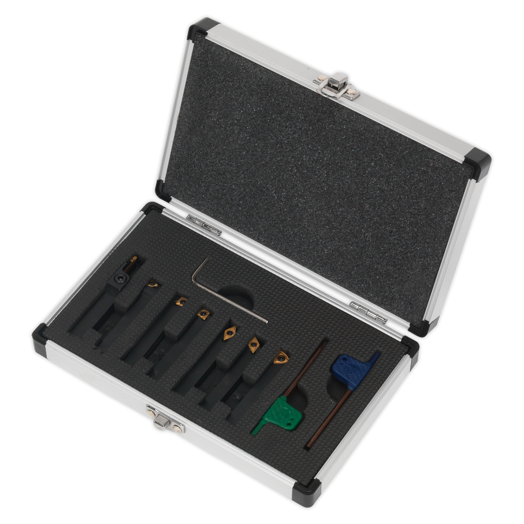 Indexable Lathe Turning Tool Set 8mm 7pc