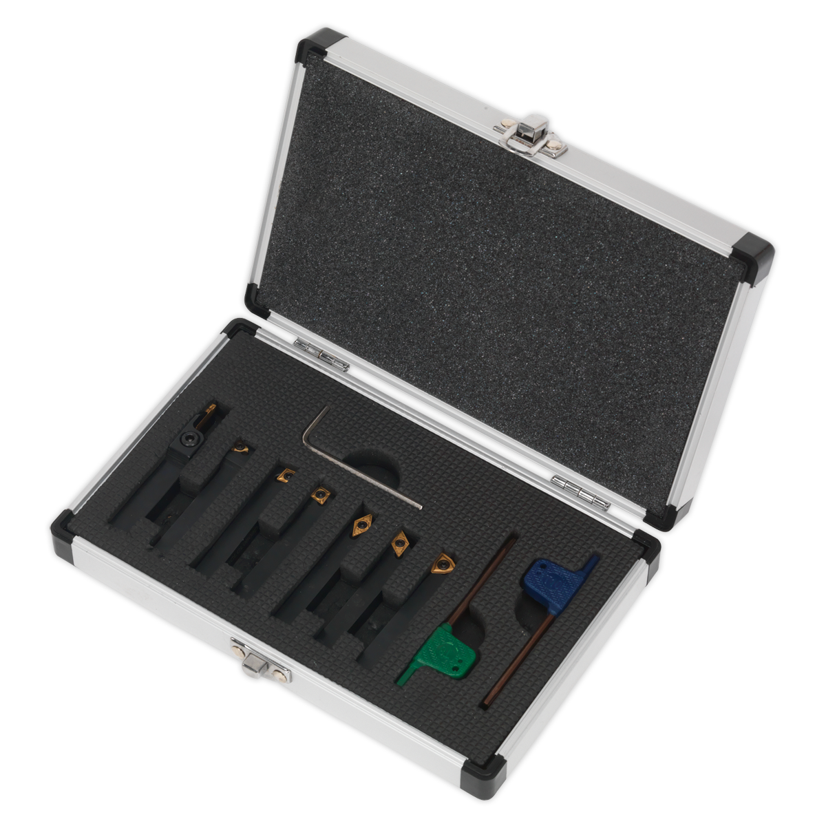 Indexable Lathe Turning Tool Set 10mm 7pc