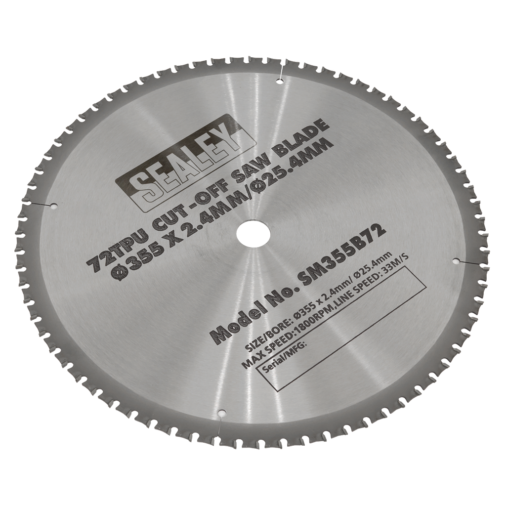 72tpu Cut-Off Saw Blade Ø355 x 2.4mm/Ø25.4mm