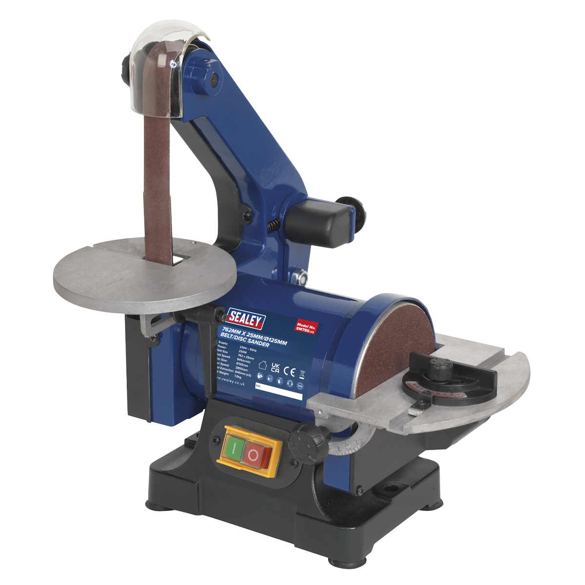 Belt/Disc Sander, 762 x 25mm Belt/125mm Disc, 250W (SM750) (Factory Refurbished A)