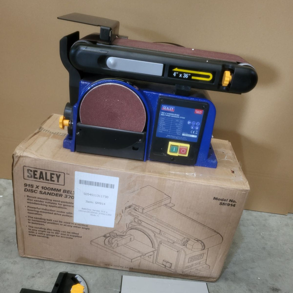 915 x 100mm Belt/150mm Disc Sander 370W/230V