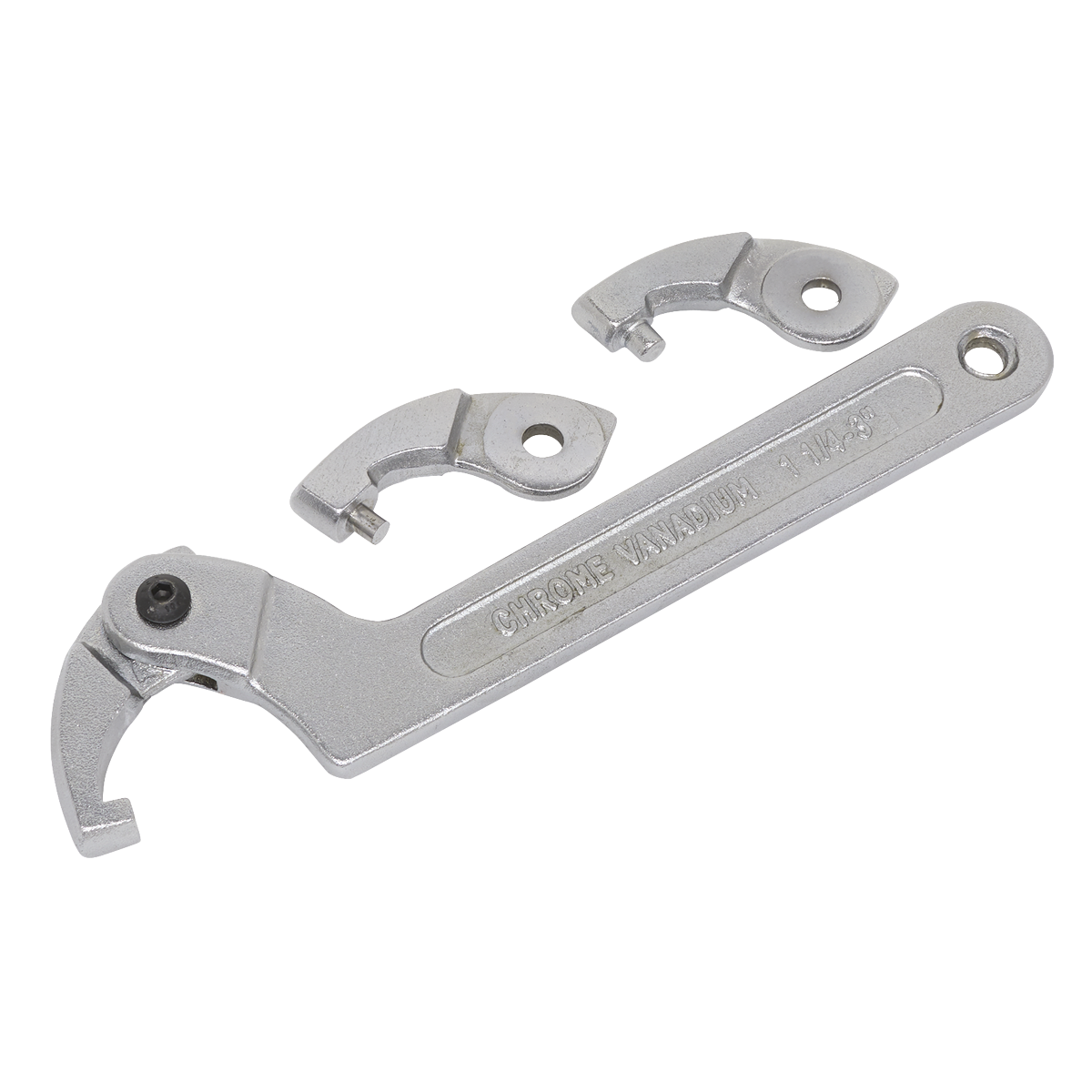 Adjustable C-Spanner Hook & Pin Wrench Set 32-76mm 4pc