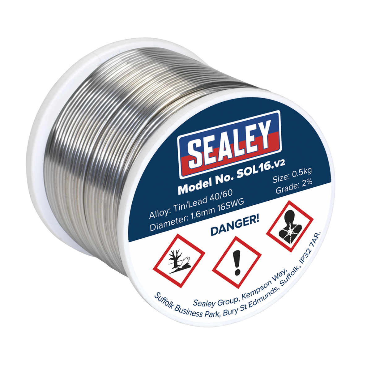 Quick Flow Solder Wire 1.6mm/16SWG 0.5kg Reel