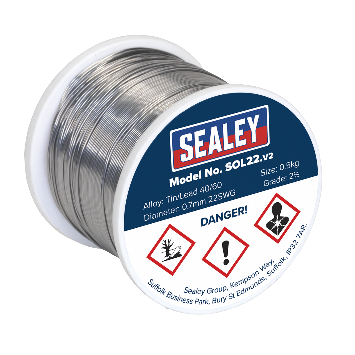 Quick Flow Solder Wire 2% 0.7mm/22SWG 0.5kg Reel