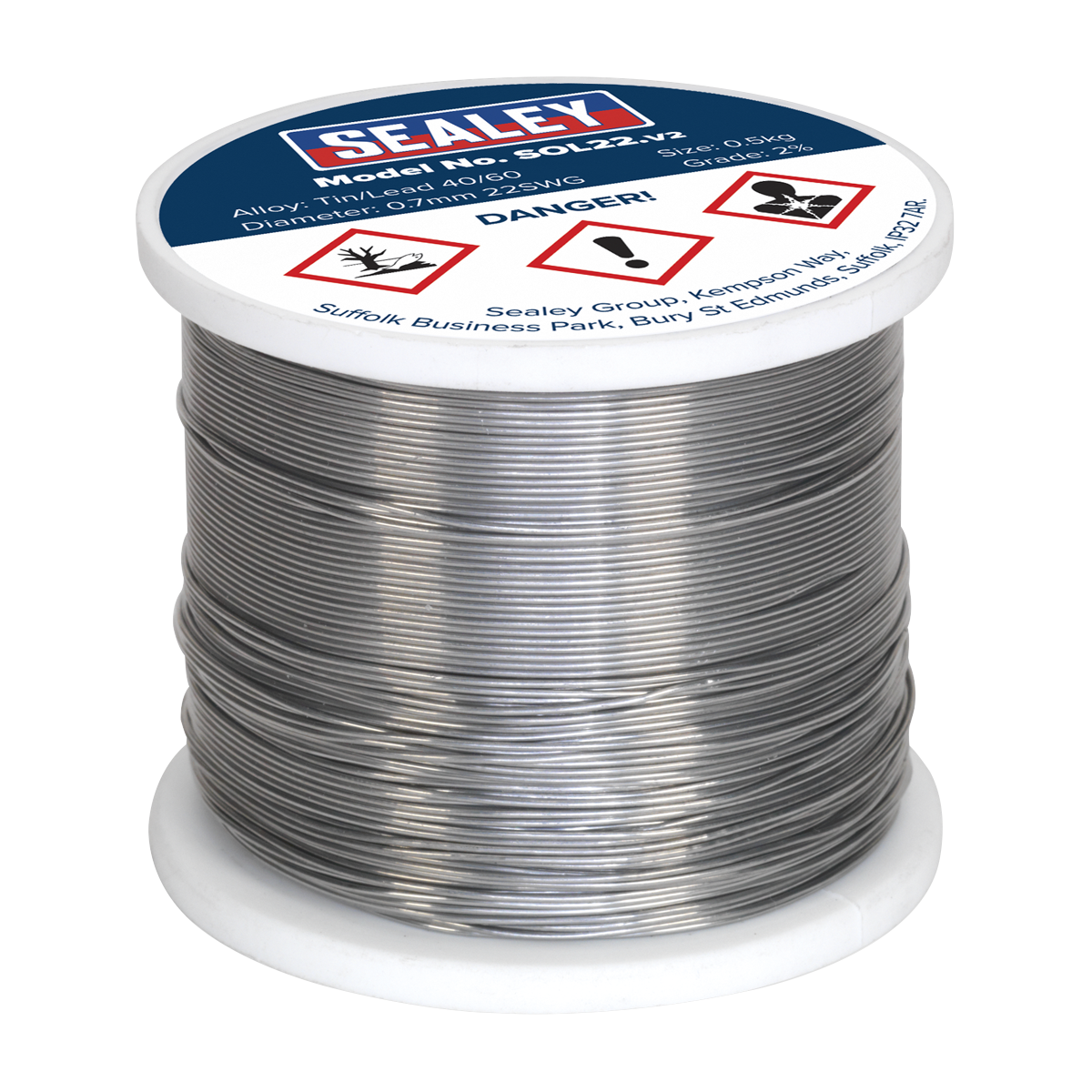 Quick Flow Solder Wire 2% 0.7mm/22SWG 0.5kg Reel