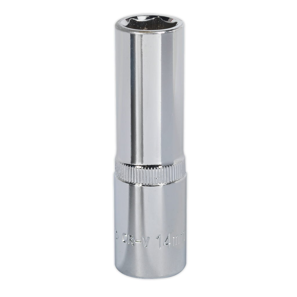 Premier Fully Polished Deep Socket 1/2"Sq Drive 14mm