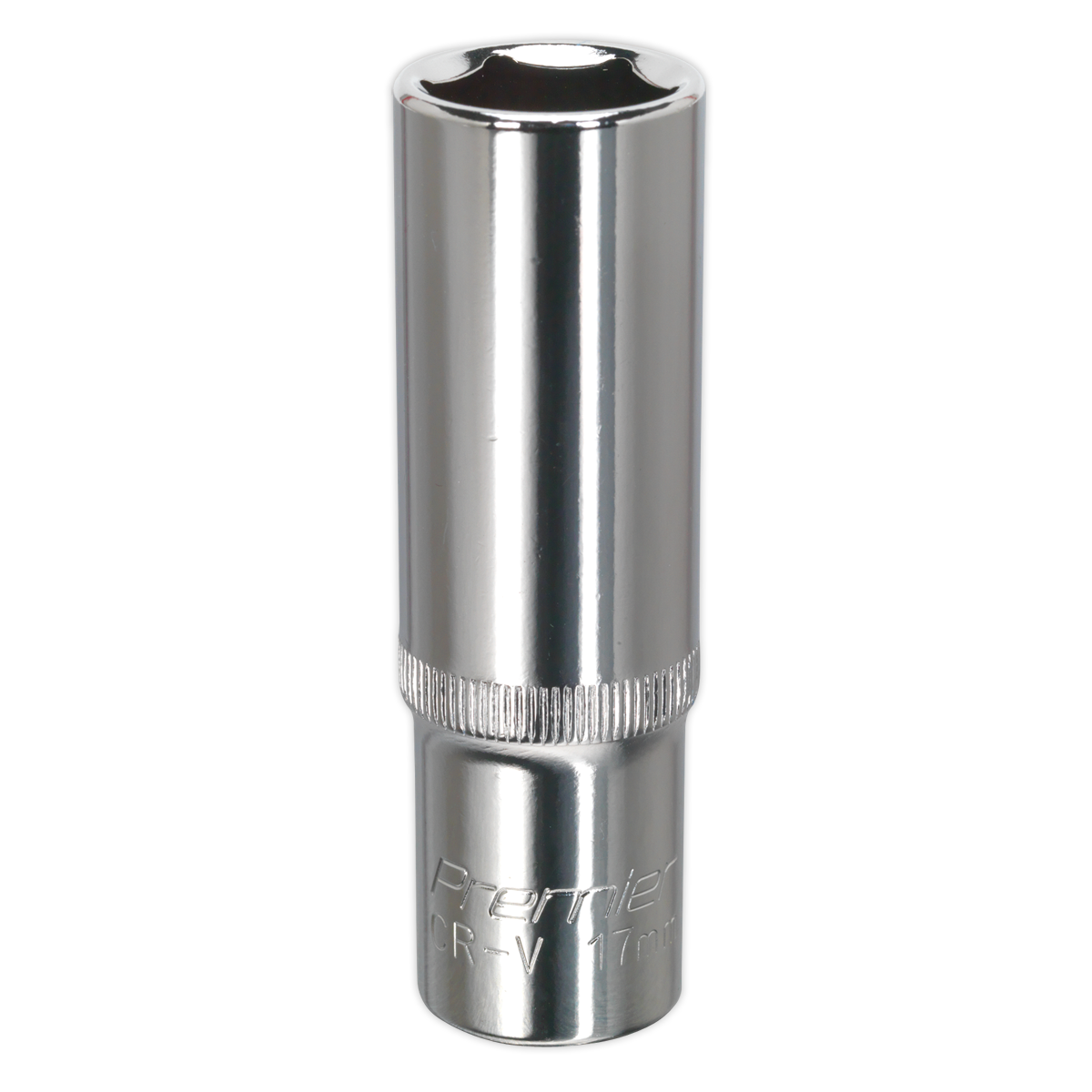 Premier Fully Polished Deep Socket 1/2"Sq Drive 17mm