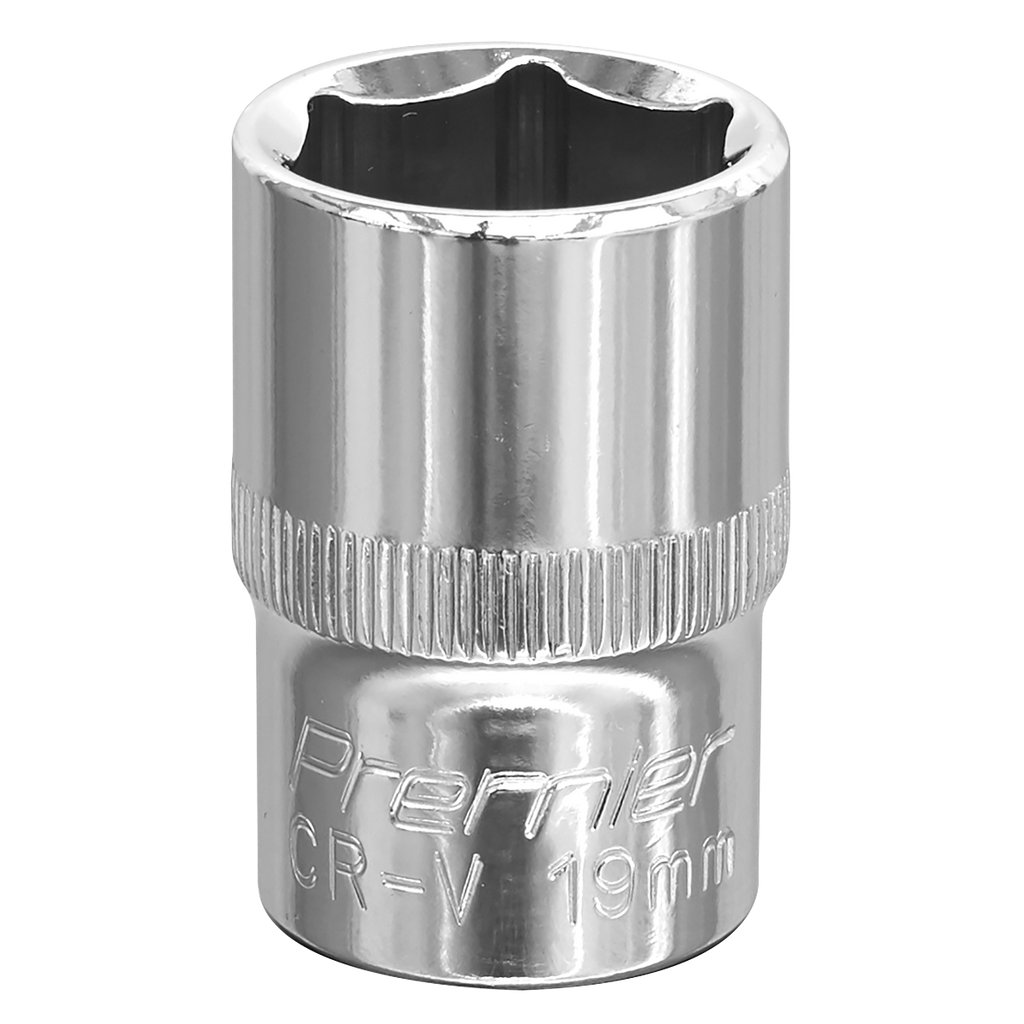 Premier Fully Polished Socket 1/2"Sq Drive 19mm