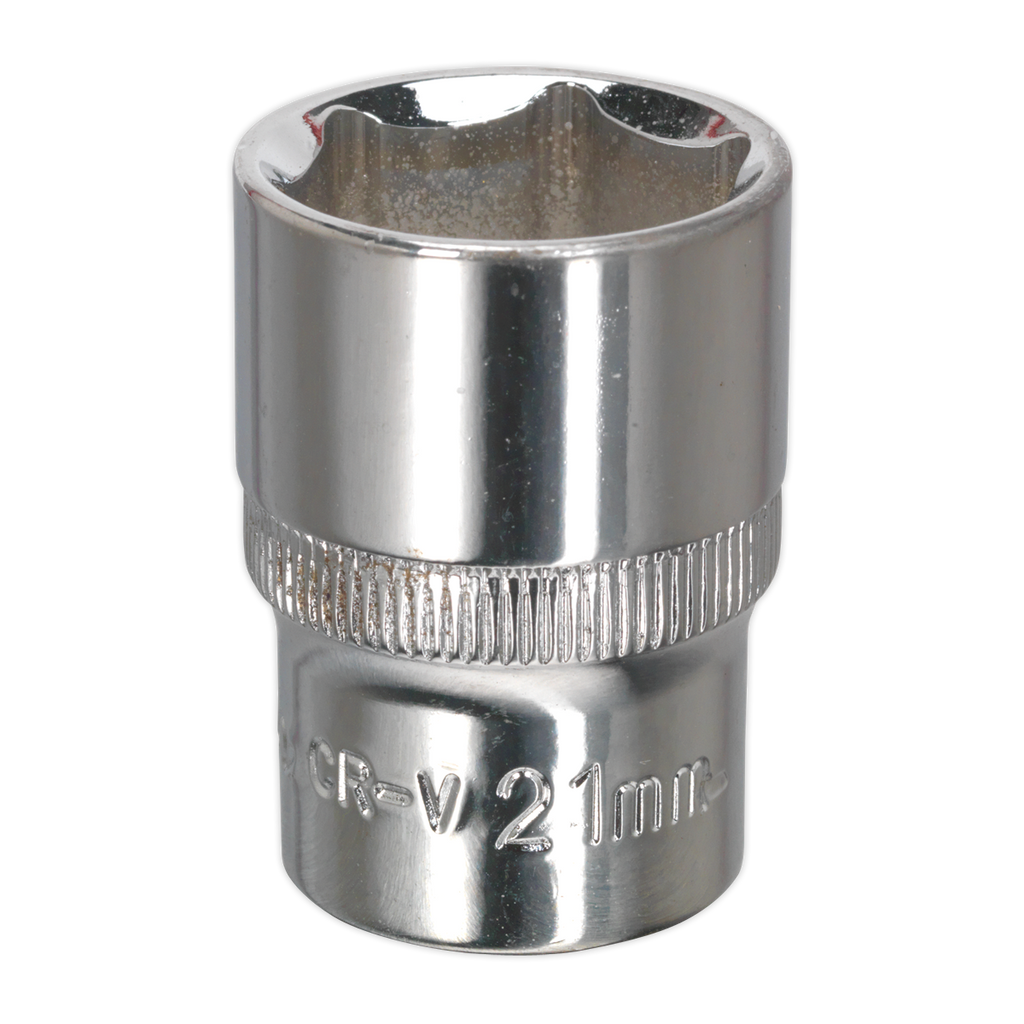Premier Fully Polished Socket 1/2"Sq Drive 21mm