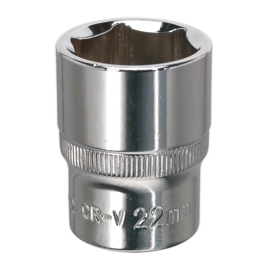Premier Fully Polished Socket 1/2"Sq Drive 22mm