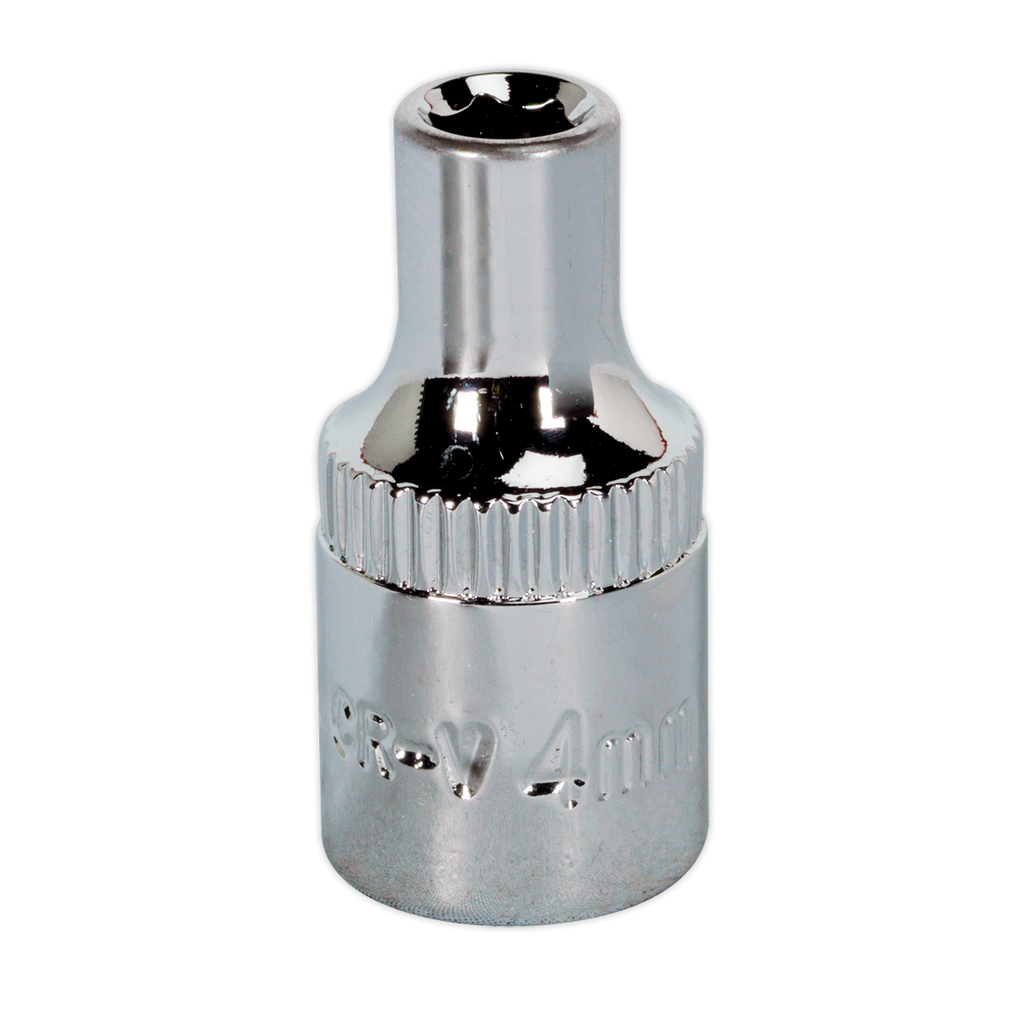 Premier Fully Polished Socket 1/4"Sq Drive 4mm