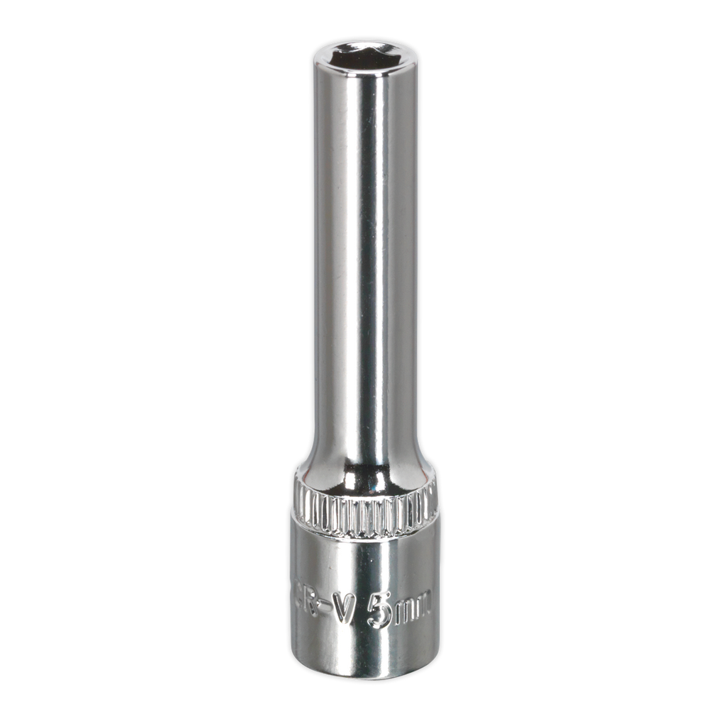 Premier Fully Polished Deep Socket 1/4"Sq Drive 5mm