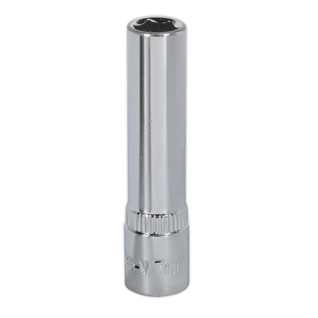 Premier Fully Polished Deep Socket 1/4"Sq Drive 7mm