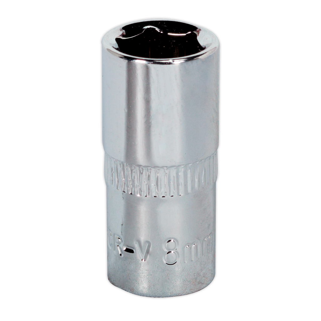 Premier Fully Polished Socket 1/4"Sq Drive 8mm