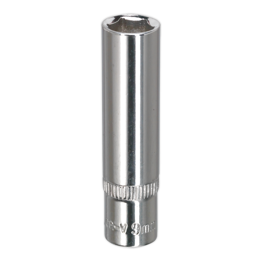 Premier Fully Polished Deep Socket 1/4"Sq Drive 9mm