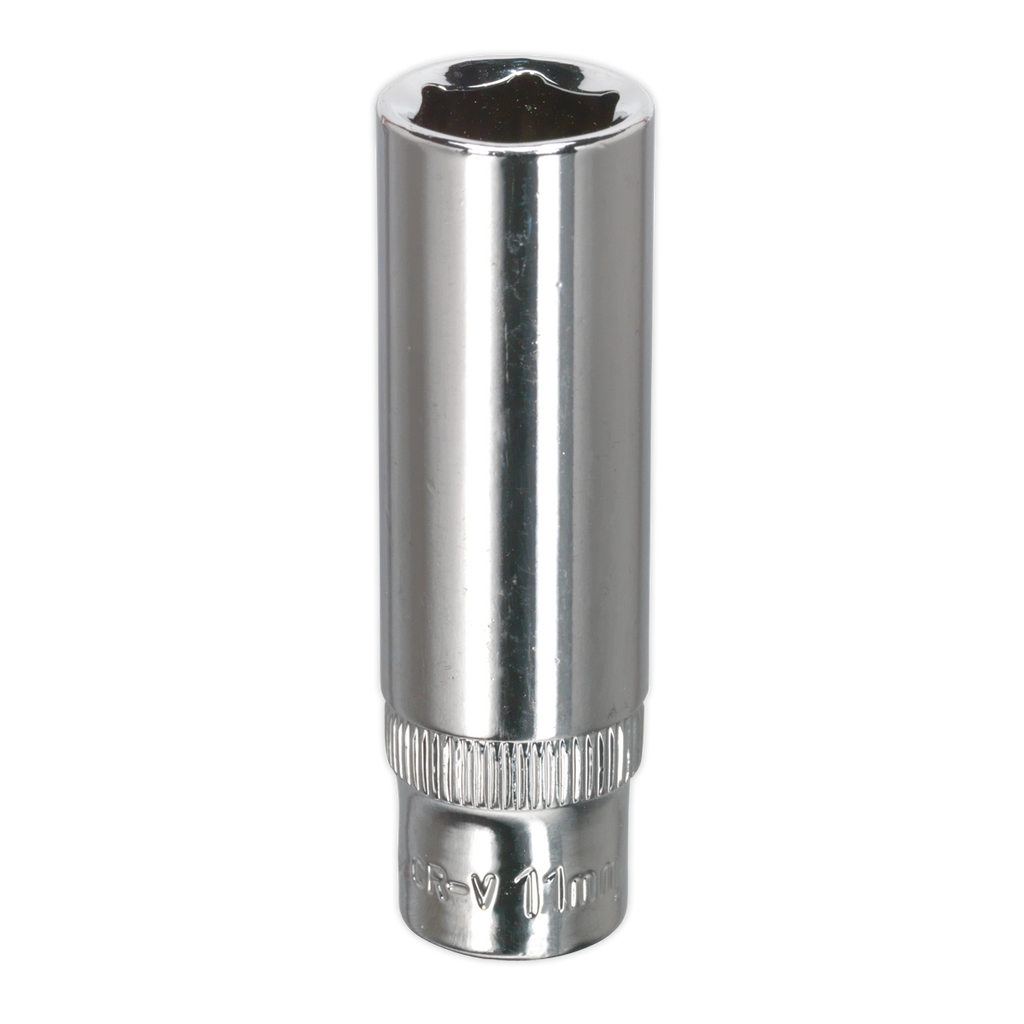 Premier Fully Polished Deep Socket 1/4"Sq Drive 11mm