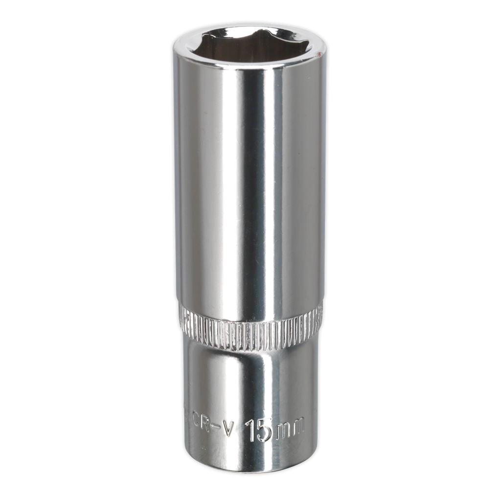 Premier Fully Polished Deep Socket 3/8"Sq Drive 15mm