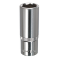 Premier Fully Polished Deep Socket 3/8"Sq Drive 17mm