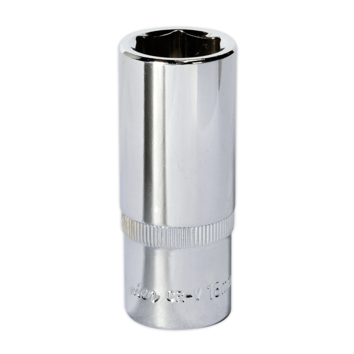 Premier Fully Polished Deep Socket 3/8"Sq Drive 18mm