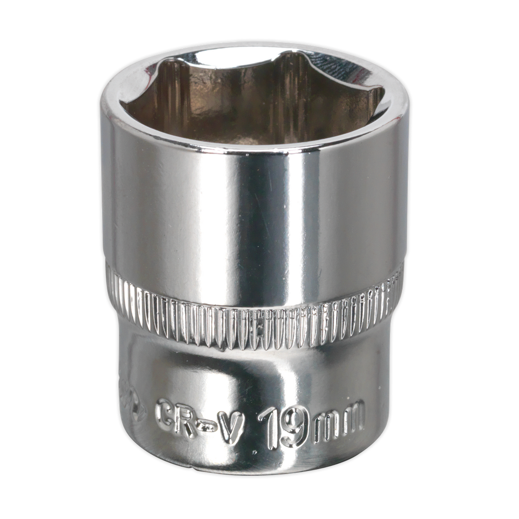 Premier Fully Polished Socket 3/8"Sq Drive 19mm